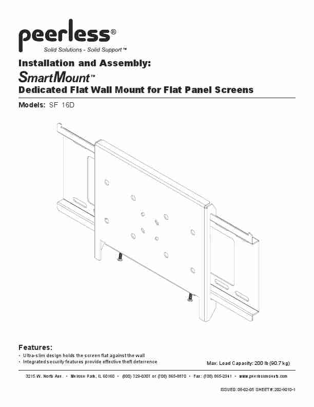 Peerless Industries Flat Panel Television SF 16D-page_pdf